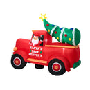 220Cm Christmas Inflatable Santa Truck With Led Lights