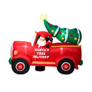 220Cm Christmas Inflatable Santa Truck With Led Lights