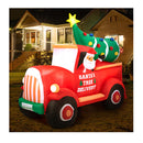 220Cm Christmas Inflatable Santa Truck With Led Lights