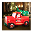 220Cm Christmas Inflatable Santa Truck With Led Lights