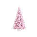 220Cm Snow Flocked Christmas Tree With 1100 Branch Tips 450 Led Lights
