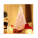 220Cm Snow Flocked Christmas Tree With 1100 Branch Tips 450 Led Lights