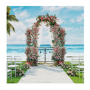 220 Cm Tall Garden Arch With Gate Planter Shelves Climbing Trellises