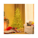 225Cm Artificial Xmas Tree Hinged Christmas Tree With Auto Timer