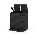 235 L Outdoor Trash Can Waterproof Double Bucket With Drip Tray