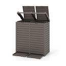 235 L Outdoor Trash Can Waterproof Double Bucket With Drip Tray