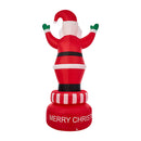 240Cm Christmas Inflatable Spinning Santa Claus With Led Light