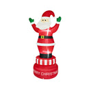 240Cm Christmas Inflatable Spinning Santa Claus With Led Light