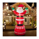 240Cm Christmas Inflatable Spinning Santa Claus With Led Light