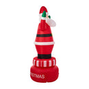 240Cm Christmas Inflatable Spinning Santa Claus With Led Light
