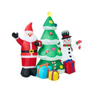 240Cm Set Of 3 Christmas Inflatable With Led Light