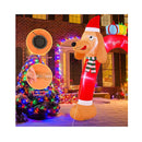242Cm Tall Inflatable Christmas Dachshund Arch With Leds