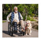 24 Inch Folding Wheelchair 136Kg Cap Retractable Armrests Hammertone