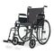 24 Inch Folding Wheelchair 136Kg Cap Retractable Armrests Hammertone