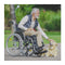 24 Inch Folding Wheelchair Alloy With Brakes Folding Armrests For Dining