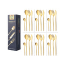 24 Pieces Cutlery Set Stainless Dinner Steak Knife Fork Spoon Teaspoon