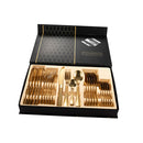 24 Pcs Cutlery Set Boxed Gift Tableware Stainless Steel Gold