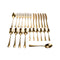 24 Pcs Cutlery Set Boxed Gift Tableware Stainless Steel Gold