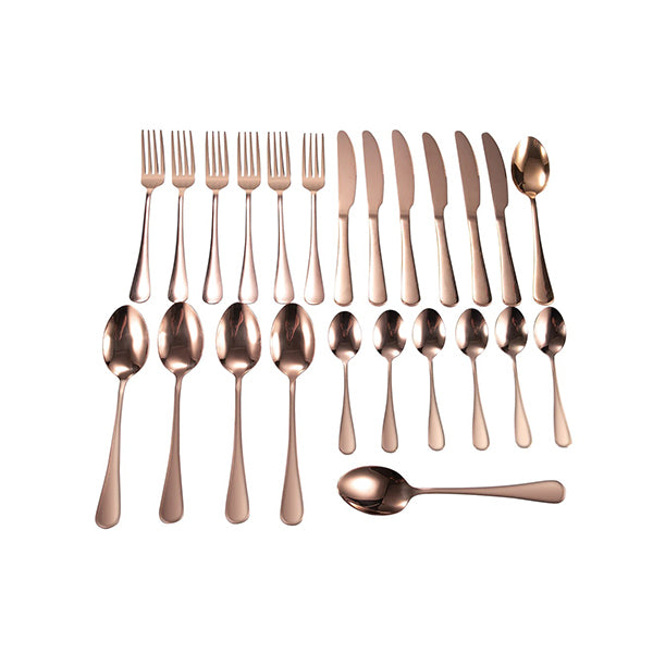24 Pcs Cutlery Set Boxed Gift Tableware Stainless Steel Rose Gold