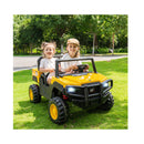 24V Ride On Utv 4Wd Licensed Caterpillar With Dump Bed Yellow