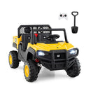 24V Ride On Utv 4Wd Licensed Caterpillar With Dump Bed Yellow