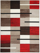 Opal Nest Brown Red Rug