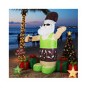 250 Cm Christmas Inflatable Decoration Blow Up Tropical Santa On Beach