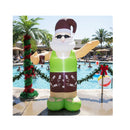 250 Cm Christmas Inflatable Decoration Blow Up Tropical Santa On Beach