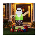 250 Cm Christmas Inflatable Decoration Blow Up Tropical Santa On Beach