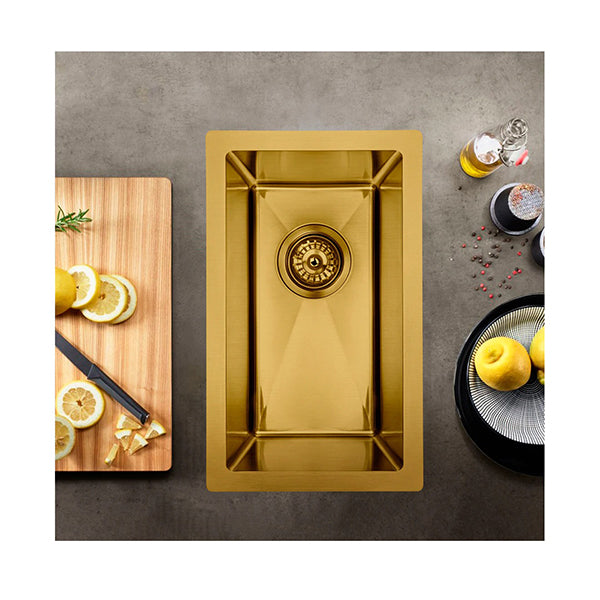 250 X 450Mm Yellow Gold Stainless Steel Kitchen Sink