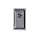 Stainless Steel Kitchen And Laundry Sink 250Mm Half Bowl Gunmetal Grey