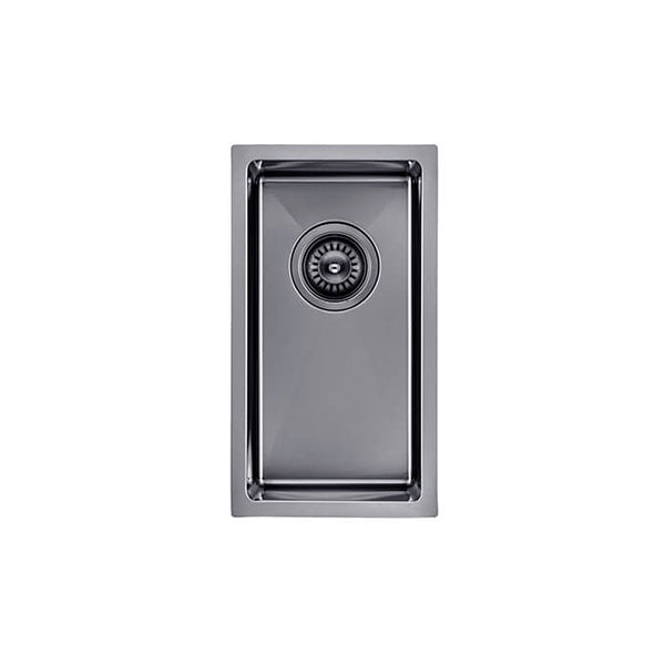 Stainless Steel Kitchen And Laundry Sink 250Mm Half Bowl Gunmetal Grey