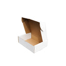 250X180X75Mm White Cardboard Mailer Box Self Locking Die Cut 100Pk