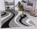 Moonlit Nest Grey Black Rug