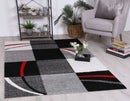 Misty Nest Black Red Rug