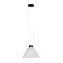 25Cm Frost Pleated Glass Single Pendant
