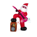 25Cm Inflatable Santa Claus Pre Lit Xmas Santa Playing Guitar Music