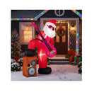 25Cm Inflatable Santa Claus Pre Lit Xmas Santa Playing Guitar Music