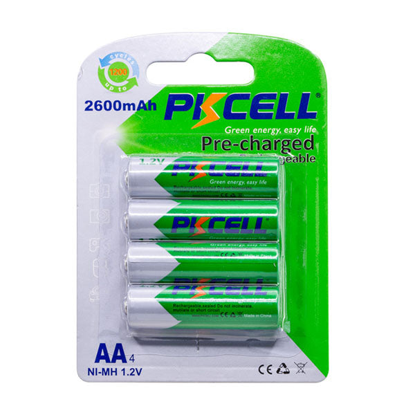 Pkcell 2600Mah Nimh Aa Batteries 4 Pk