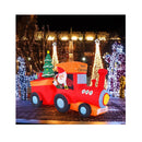 26Cm Christmas Inflatable Light Up Santa Train For Garden And Lawn
