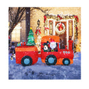 26Cm Christmas Inflatable Light Up Santa Train For Garden And Lawn