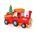 26Cm Christmas Inflatable Light Up Santa Train For Garden And Lawn