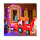 26Cm Christmas Inflatable Light Up Santa Train For Garden And Lawn