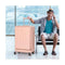 26 Inches Luggage Trolley Travel Hard Pink