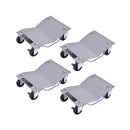 2720 Kg Capacity Wheel Dolly Set Of 4 With Lockable Casters And Handle