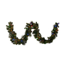 274Cm Battery Operated Christmas Garland Glittery Gold Pine