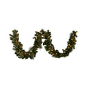 274Cm Battery Operated Christmas Garland Glittery Gold Pine