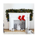 274Cm Battery Operated Christmas Garland Glittery Gold Pine