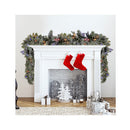 274Cm Pre Lit Snowy Stamford Spruce Battery Operated Christmas Garland