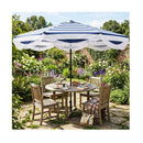 27Cm Patio Umbrella With Fringe Tassel Push Button Tilt For Garden